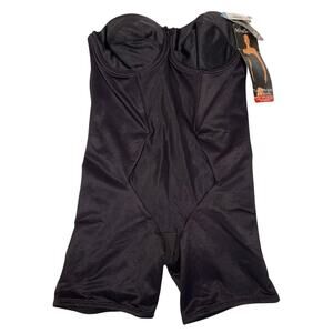 Miraclesuit Womens Strapless Bodybriefer Size 40C NEW Black One Piece Extra Firm